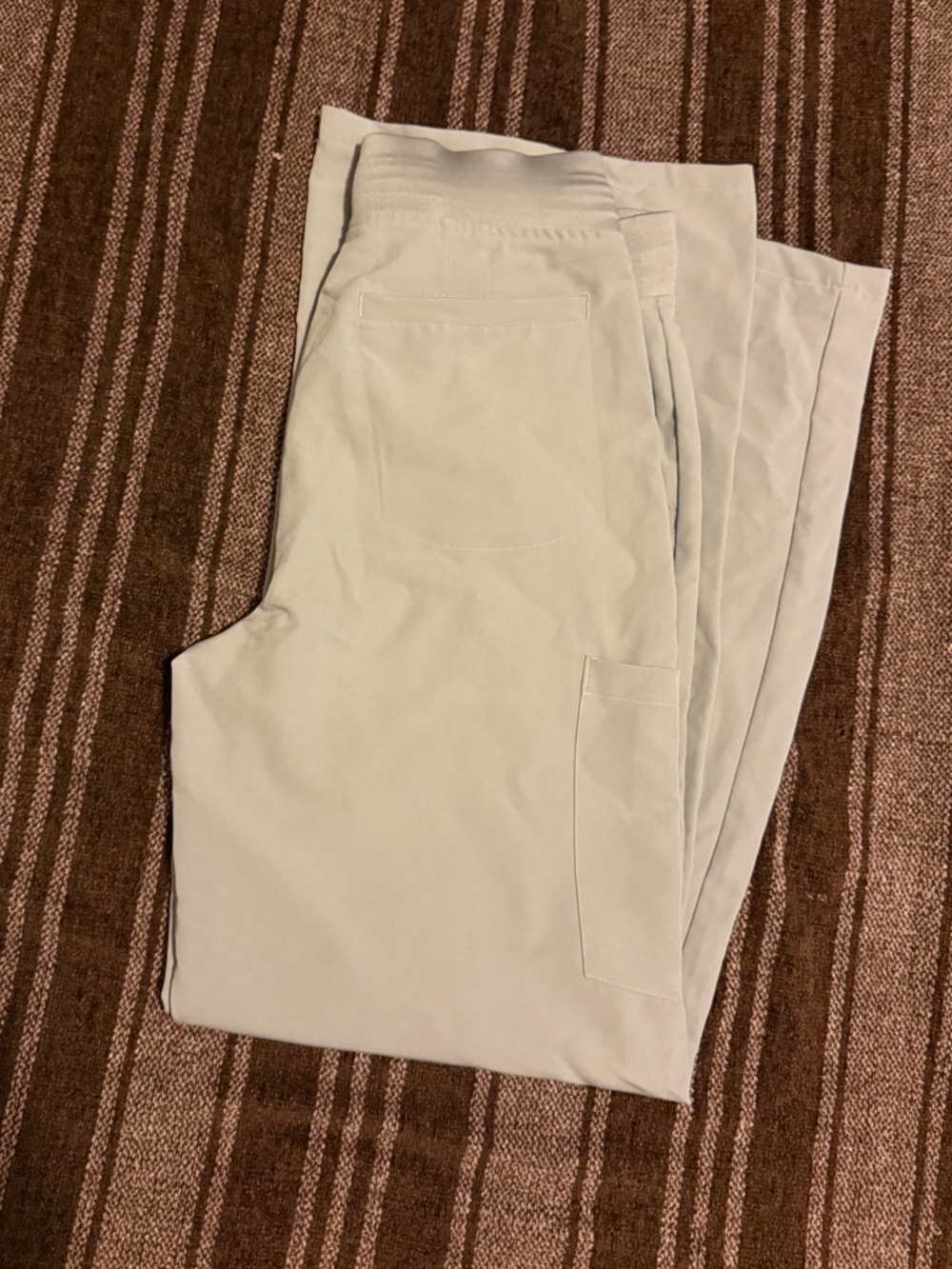 Mandala wide leg XS scrub pants - cloud